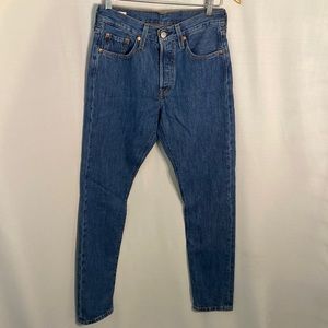 Levi's 501 S Skinny Button Fly Blue Jeans Women 25/30